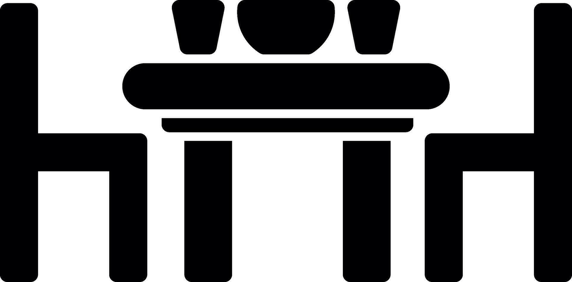 Dining table Vector Icon Design