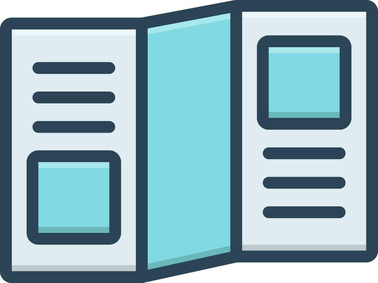 color icon for leaflet promo vector