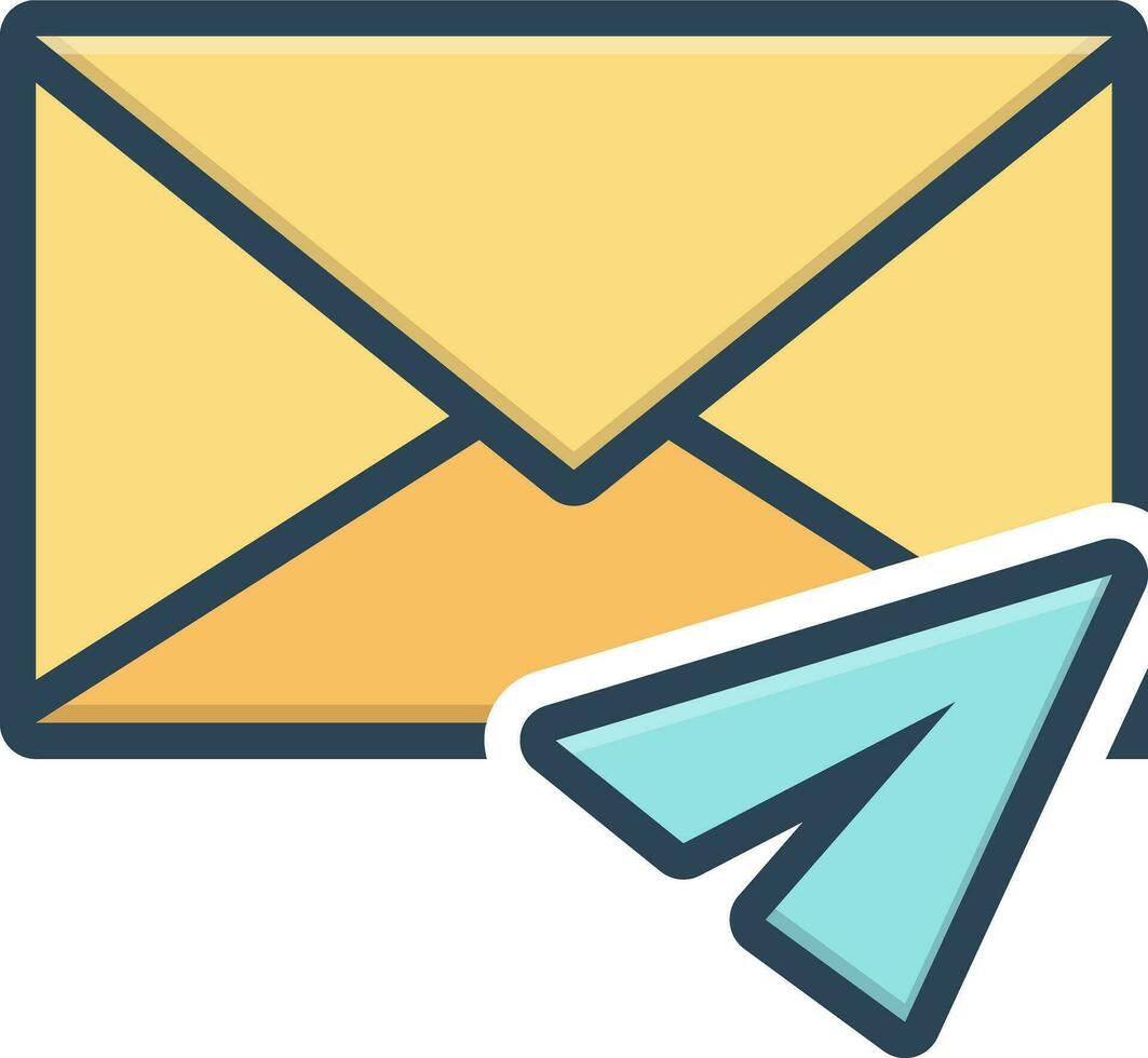 color icon for direct message vector