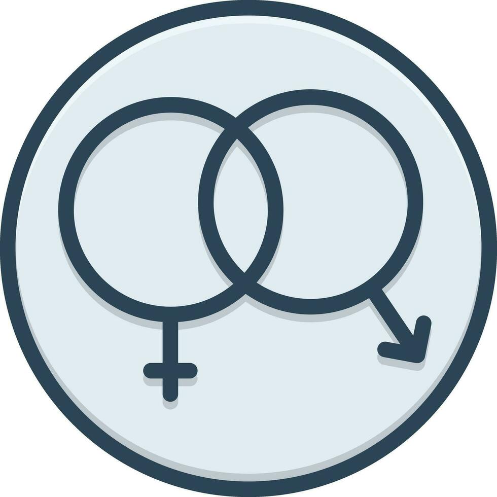 color icon for gender vector