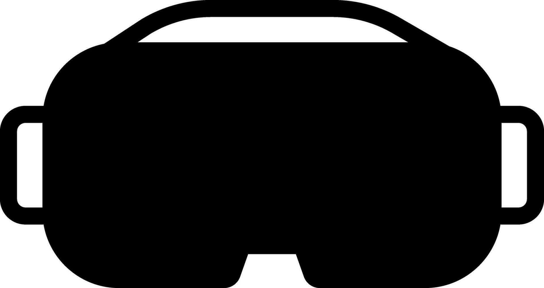 solid icon for vr vector