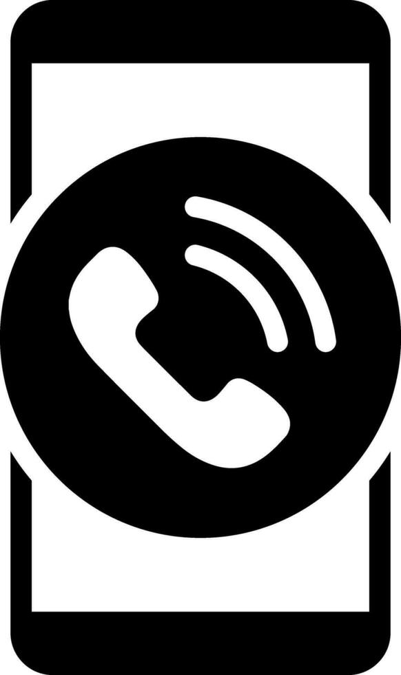 solid icon for phone vector