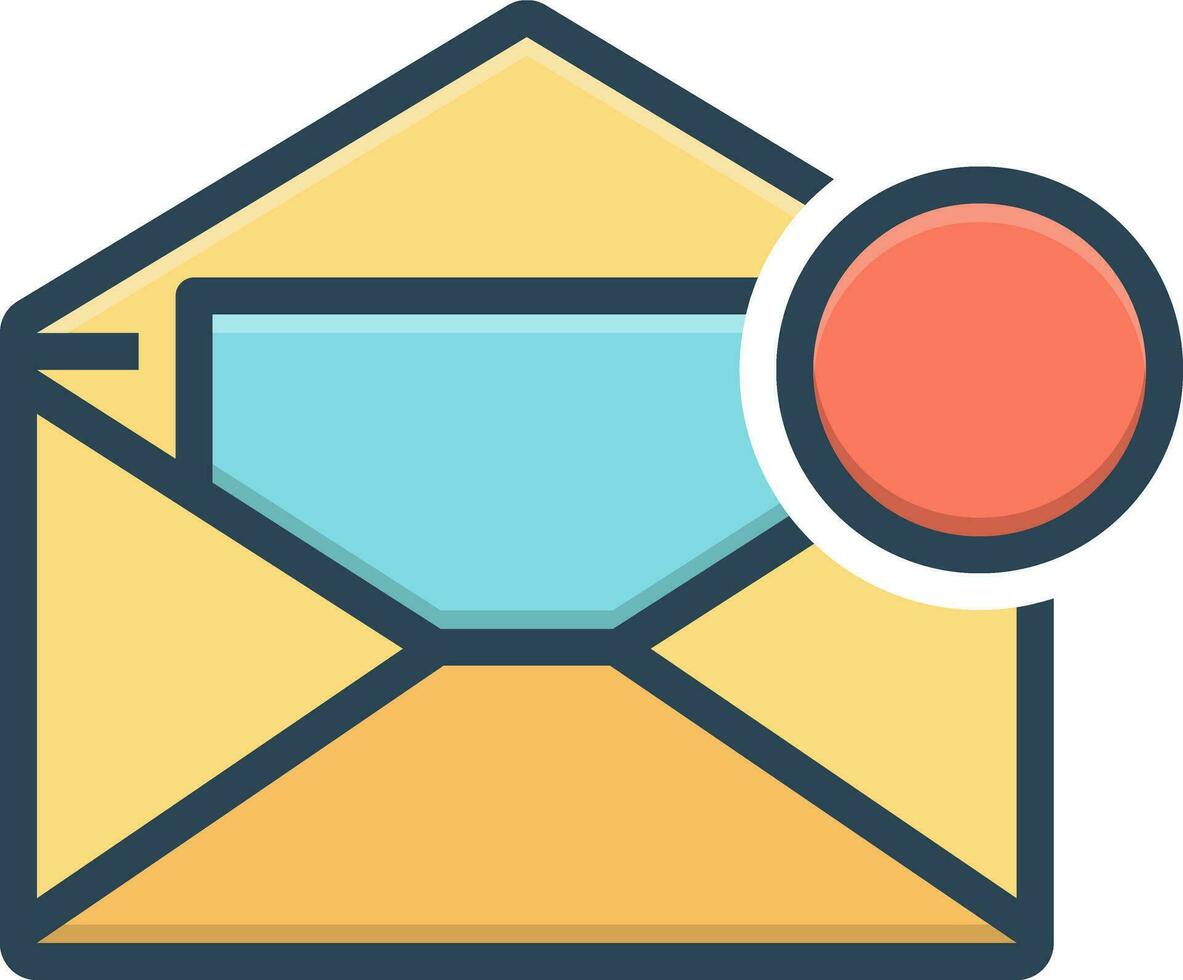 color icon for inbox message vector