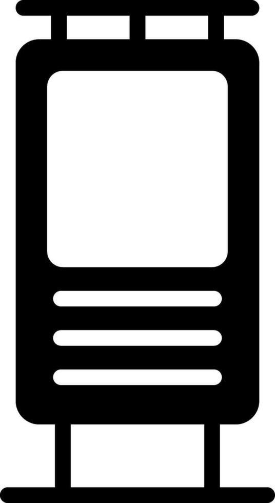 solid icon for placement for ads vector