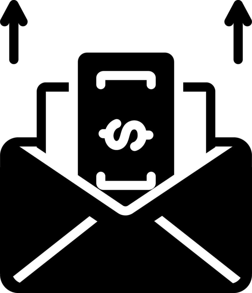 solid icon for money orders vector