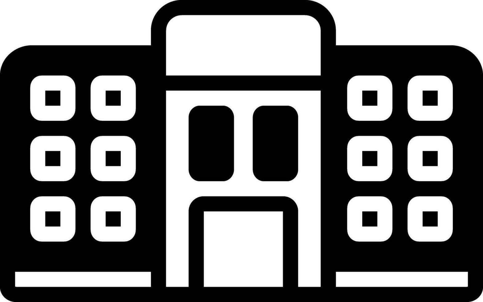 solid icon for hostel vector