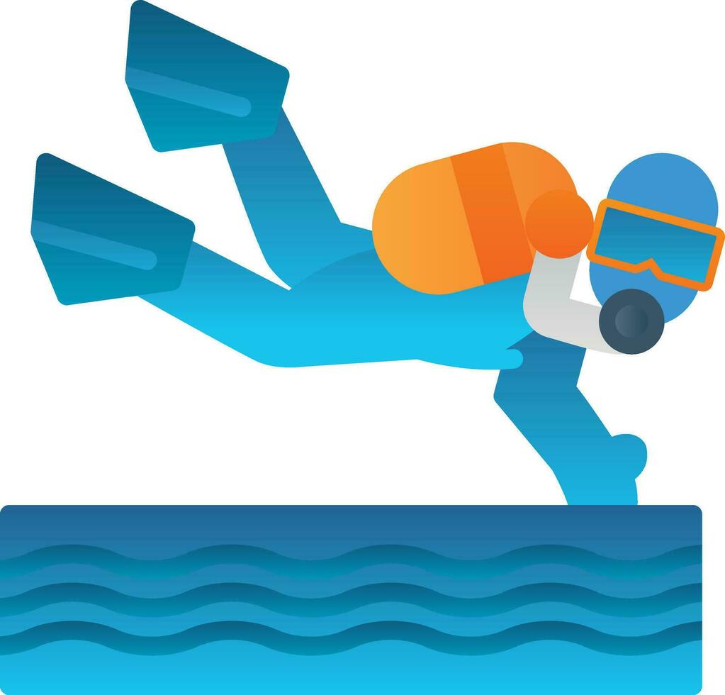 Scuba dive Vector Icon Design