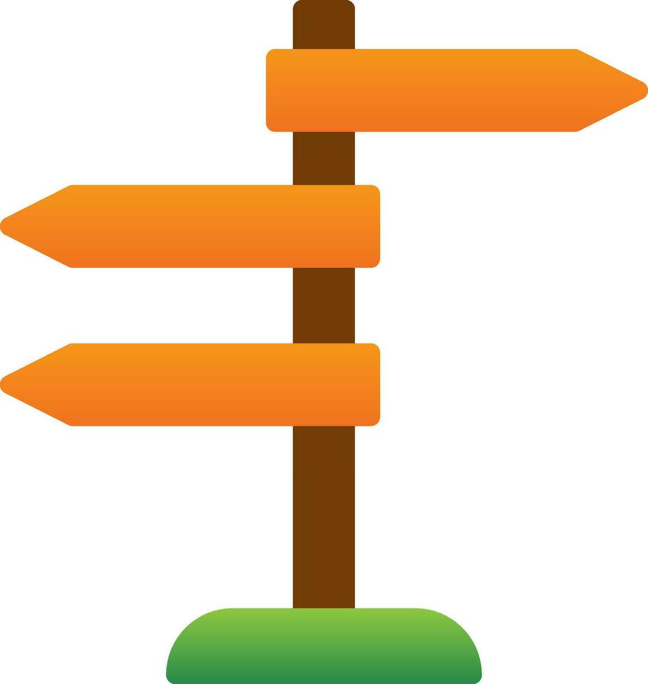 Signpost Vector Icon Design