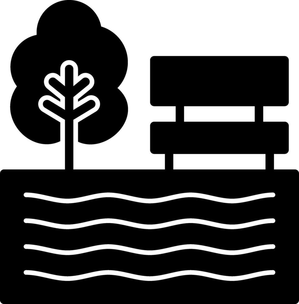 diseño de icono de vector de lago