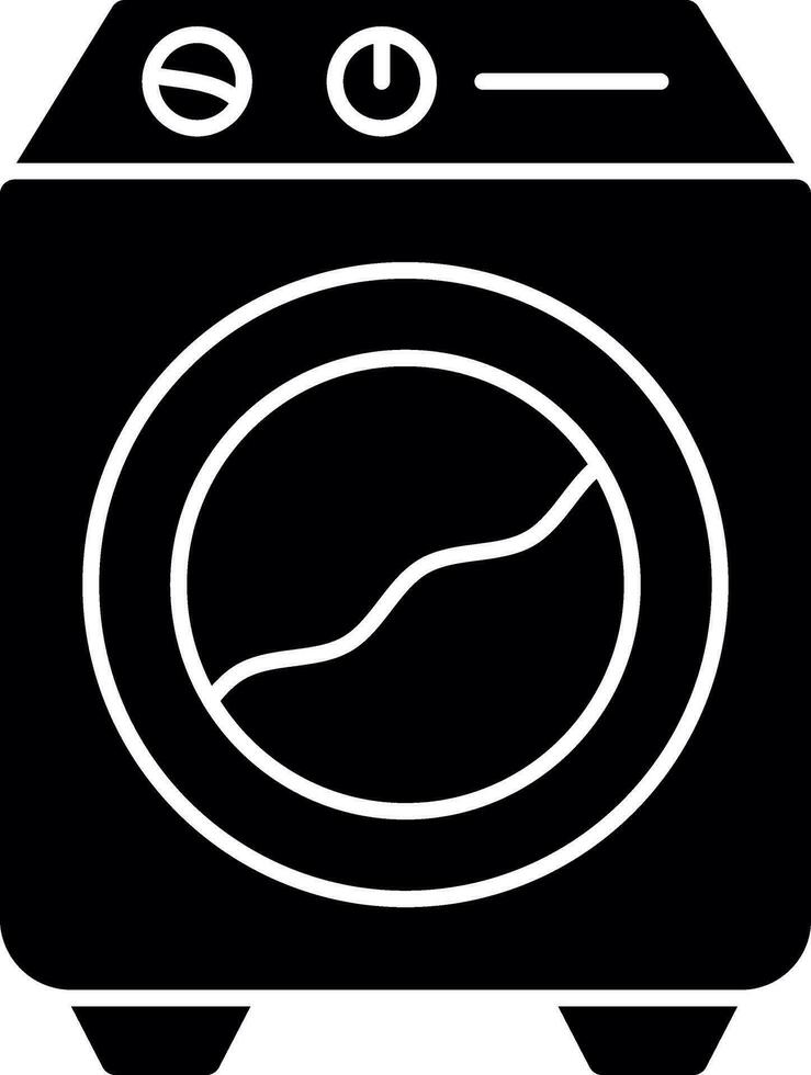 Washing machine Vector Icon Design