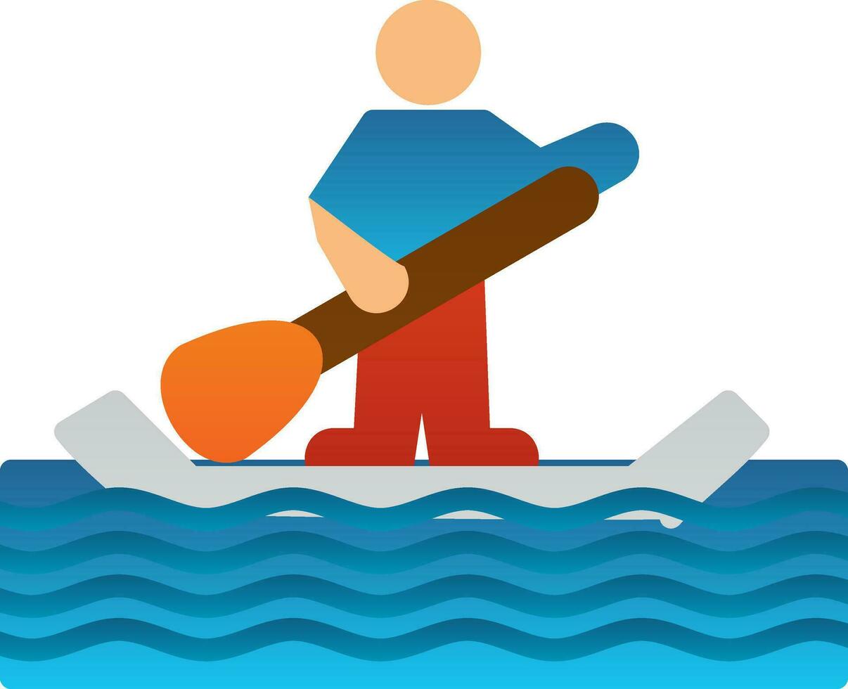 Paddle surf Vector Icon Design