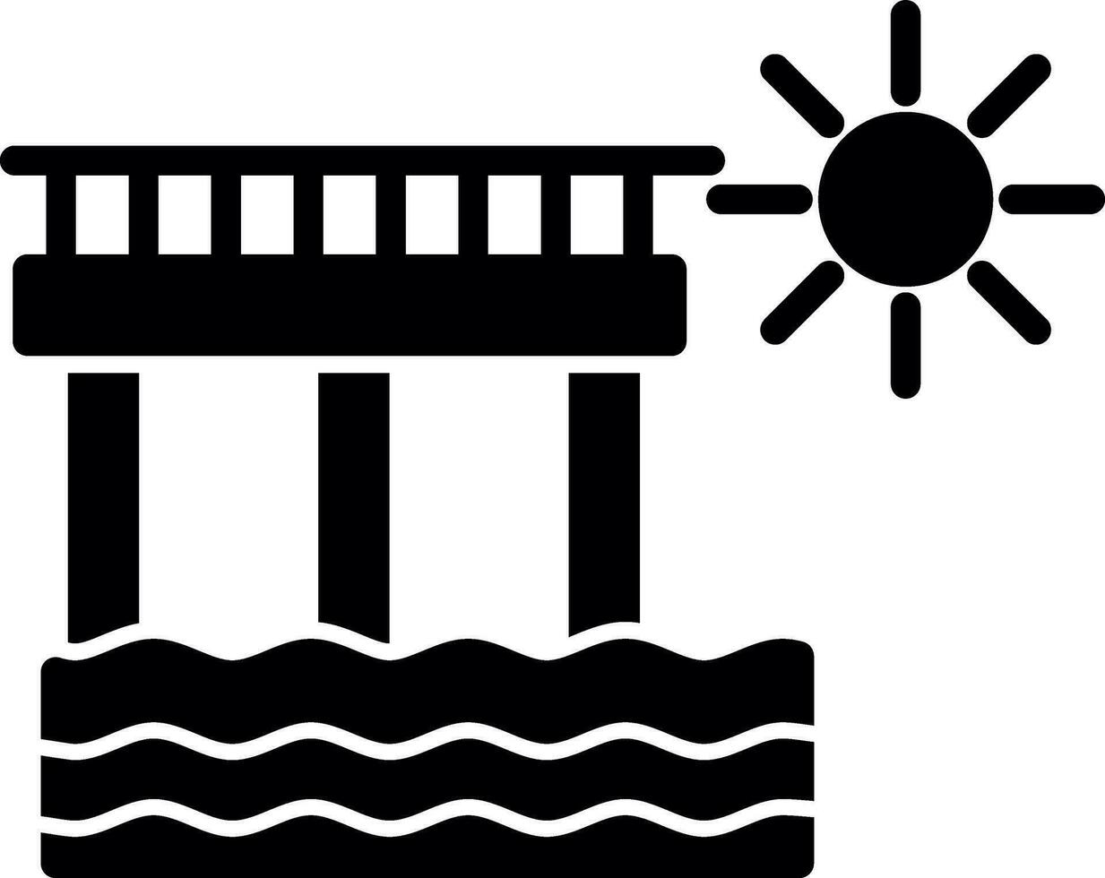 Pier Vector Icon Design