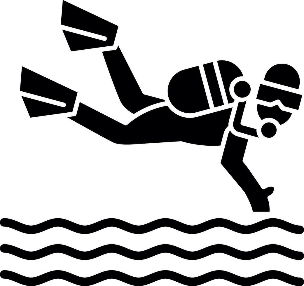 Scuba dive Vector Icon Design