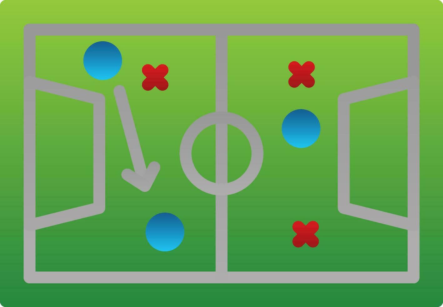 Soccer tactics sketch Vector Icon Design