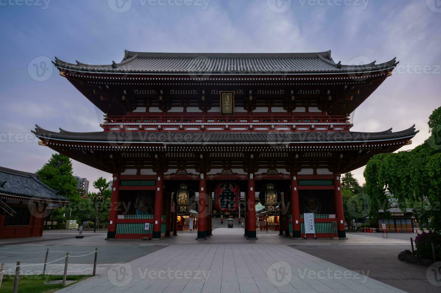 Sensoji Temple at night in Tokyo, Japan. Sensoji Temple is the oldest Buddhist temple in Tokyo. photo