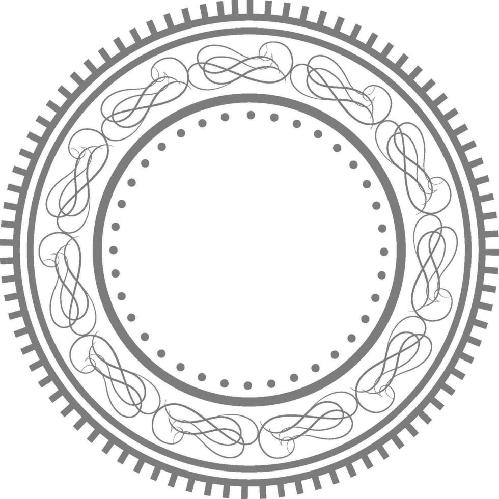 Beautiful frame design in circle shape. vector