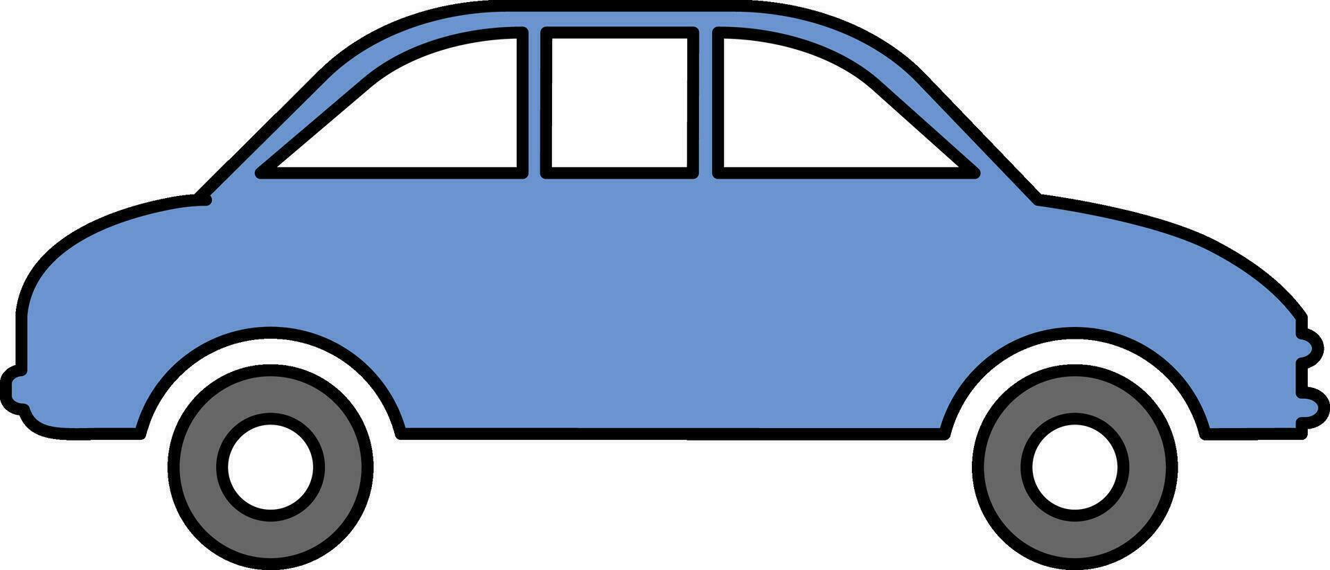 plano estilo ilustración de un coche. vector