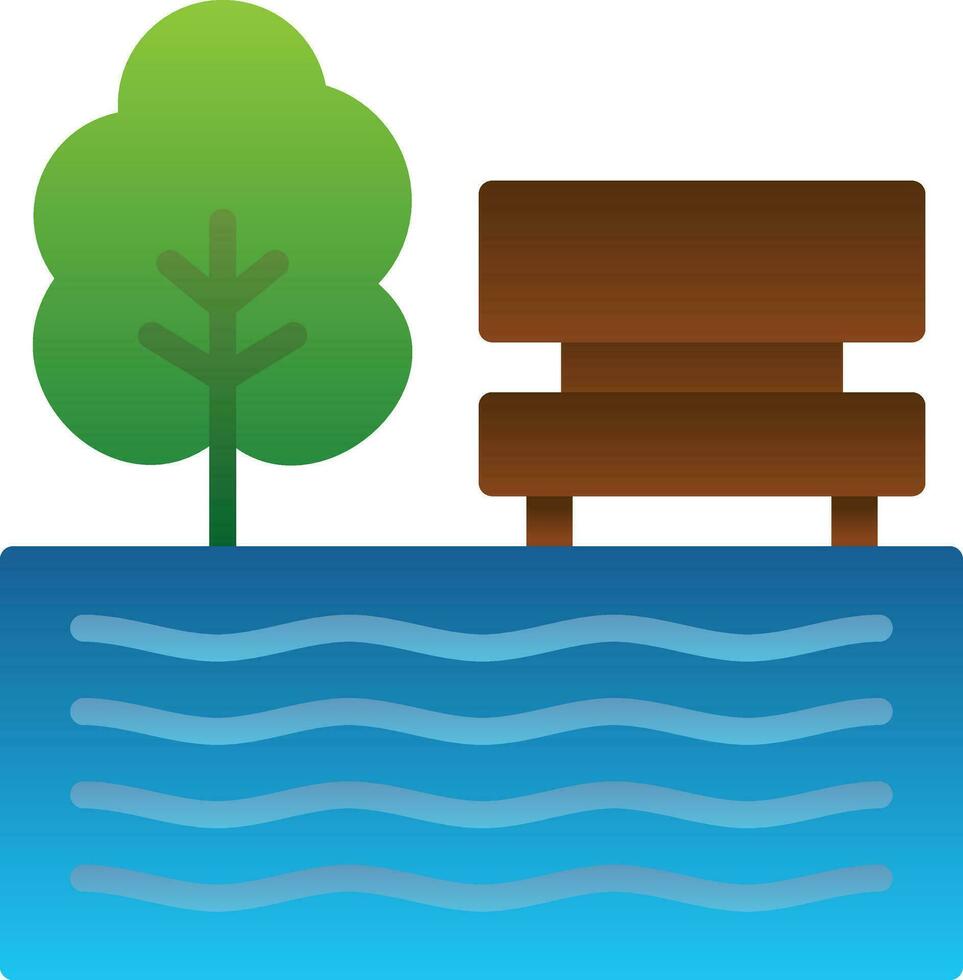 Lake Vector Icon Design