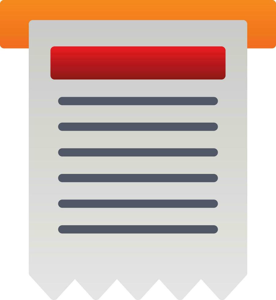 Receipt Vector Icon Design