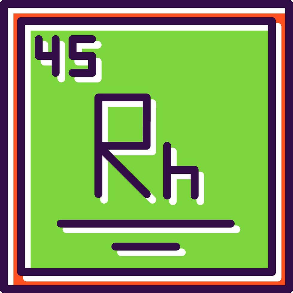 Rhodium Vector Icon Design