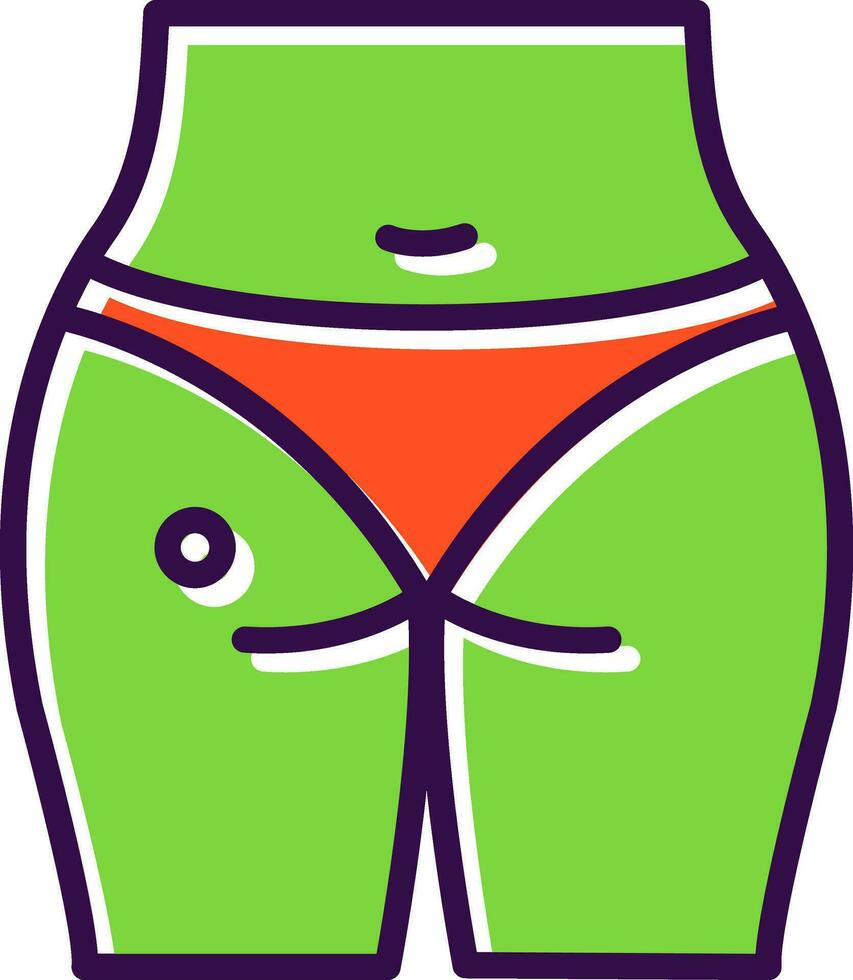 nalgas vector icono diseño