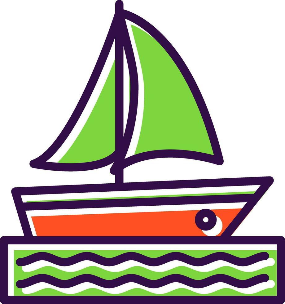 diseño de icono de vector de catamarán