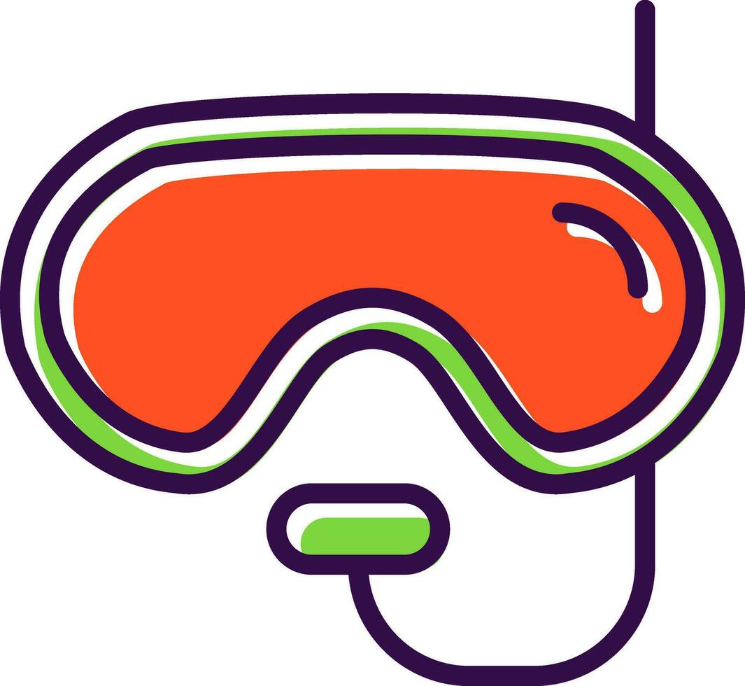 Diving mask Vector Icon Design