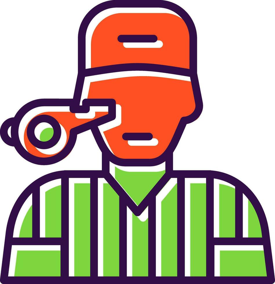 Referee Vector Icon Design