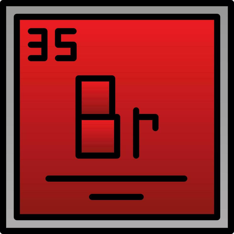 Bromine Vector Icon Design