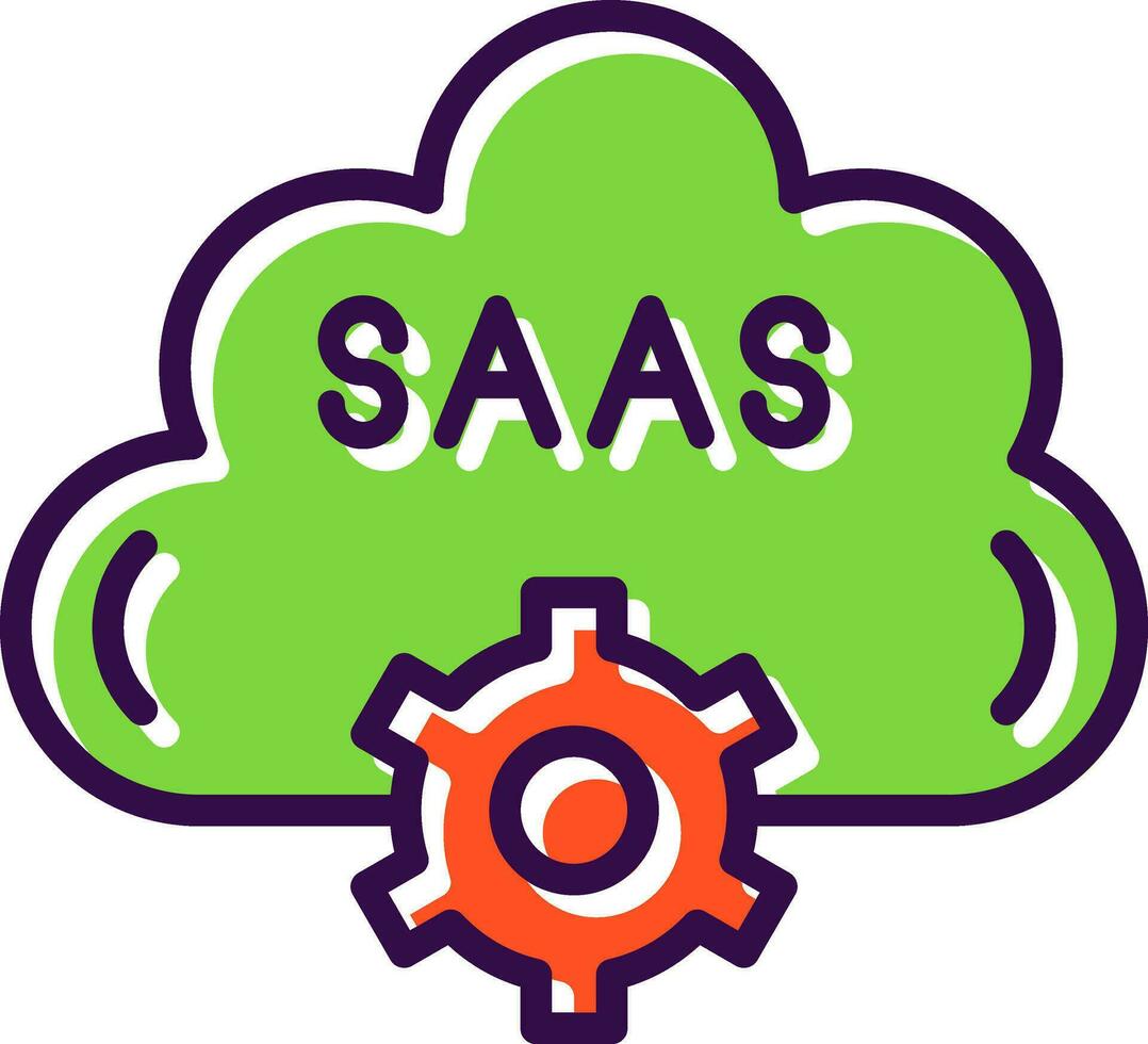 saas vector icono diseño