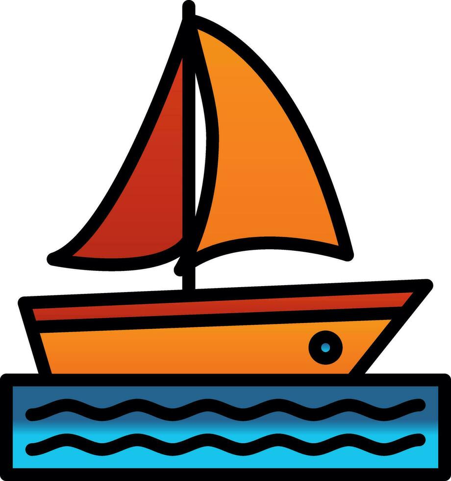 Catamaran Vector Icon Design