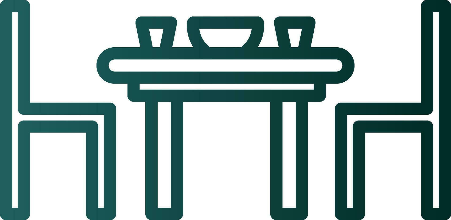 Dining table Vector Icon Design