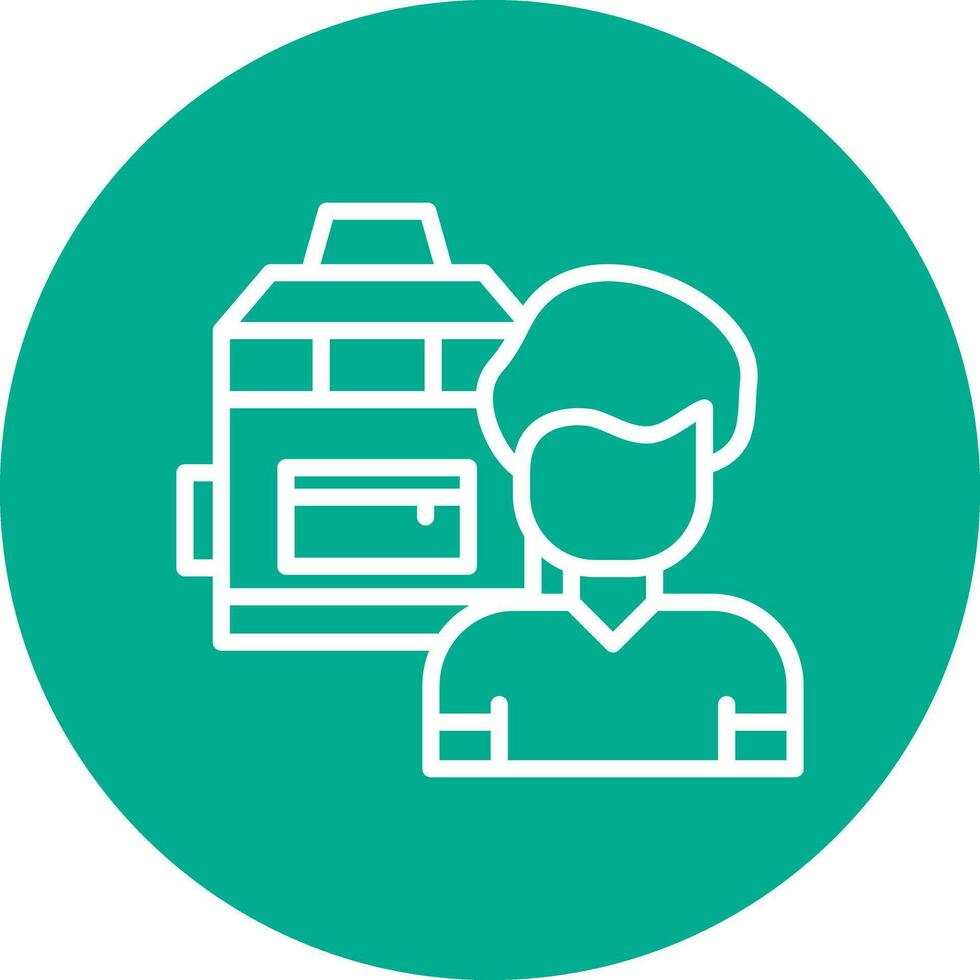 Backpacker Vector Icon Design