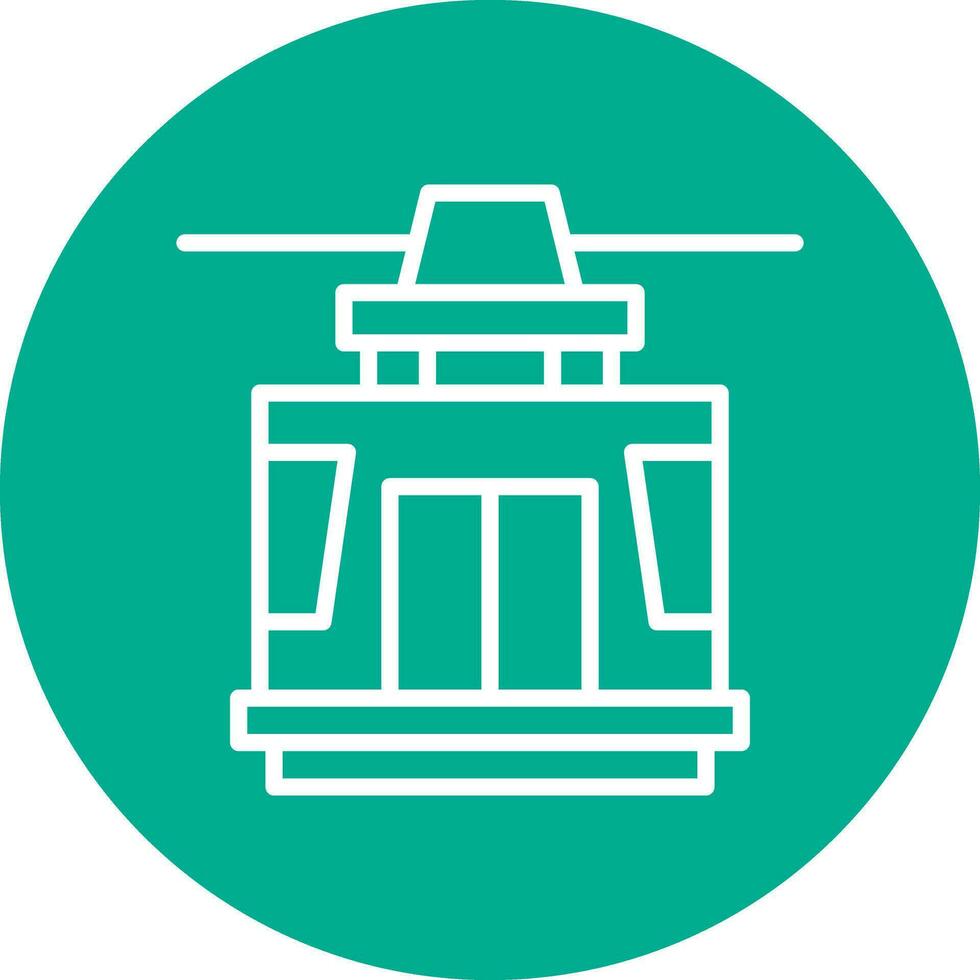 Cable car Vector Icon Design