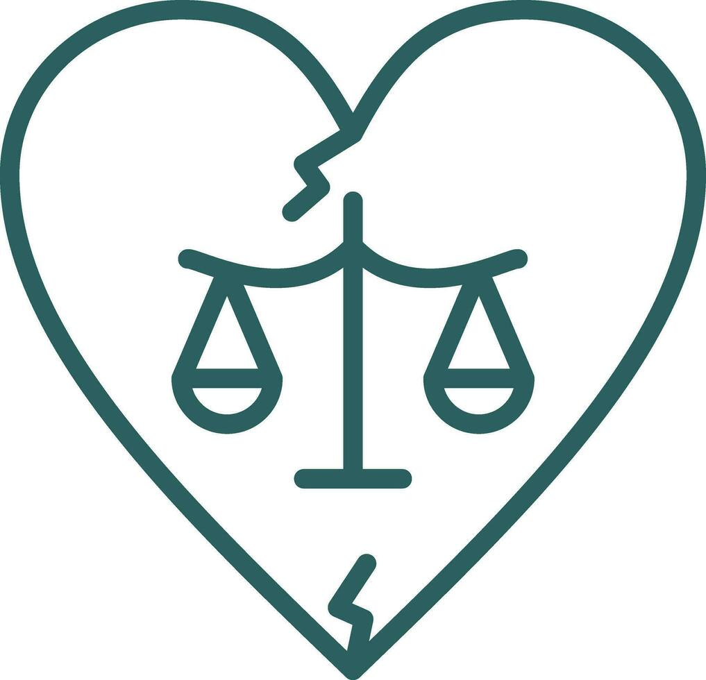 Divorce Vector Icon Design