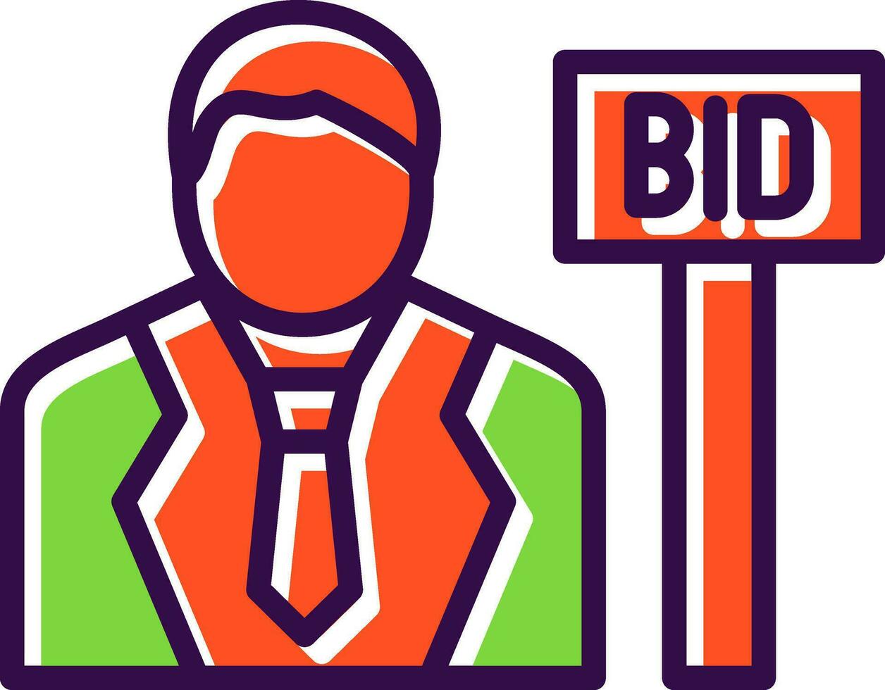 Bid Vector Icon Design