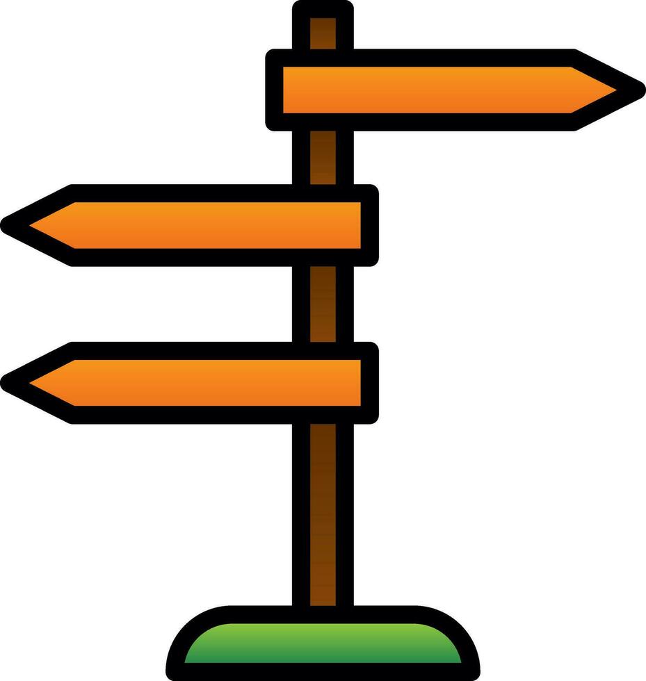 Signpost Vector Icon Design
