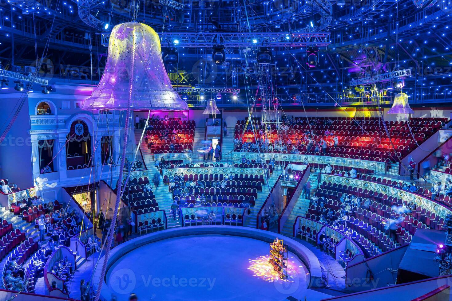 Circus arena during the New Year circus performance photo