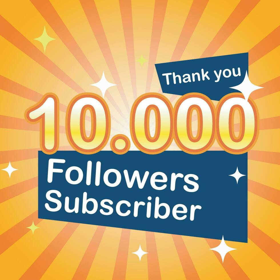 Celebrating the events subscribers. Thank you followers. Thanks followers Poster template for Social Networks vector template