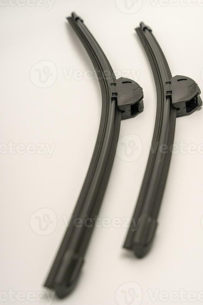 frameless car wiper blades on a white background. photo