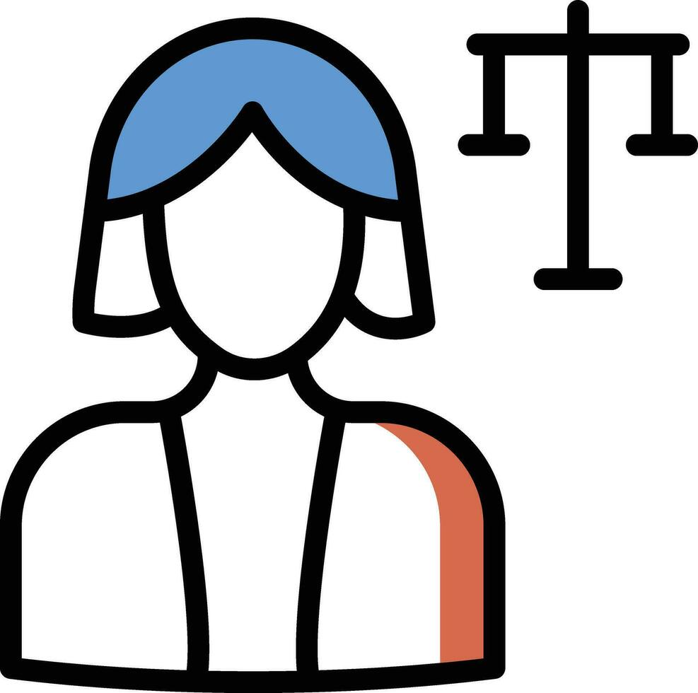 ilustración de vector de justicia en un fondo. símbolos de calidad premium. iconos vectoriales para concepto y diseño gráfico.