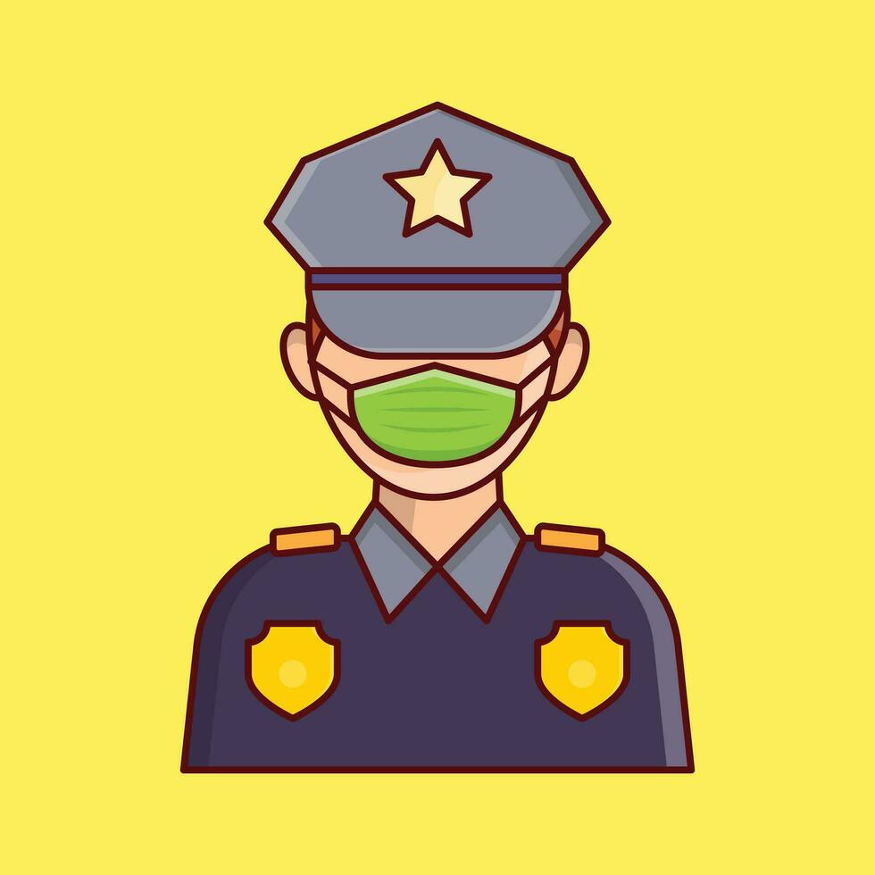 police profession vector illustration on a background.Premium quality symbols.vector icons for concept and graphic design.