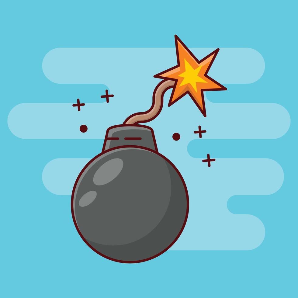 ilustración vectorial de bomba en un fondo. símbolos de calidad premium. iconos vectoriales para concepto y diseño gráfico. vector