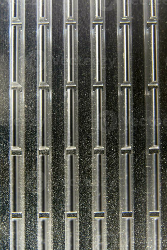 background of aluminum Cooling radiator of the video card processor photo