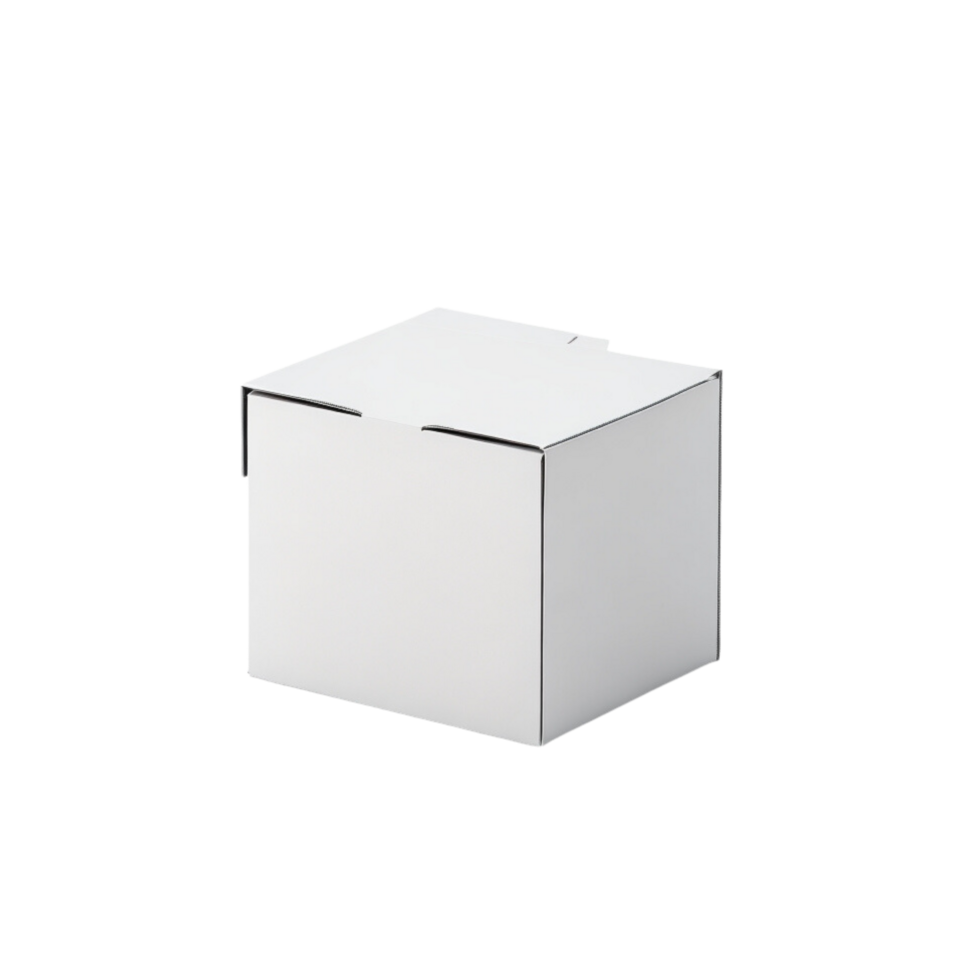 Isolated white cardboard box on transparent background, white cardboard box photography,  Packaging, Storage, Empty box, Product Packaging photography, Product display clipart png