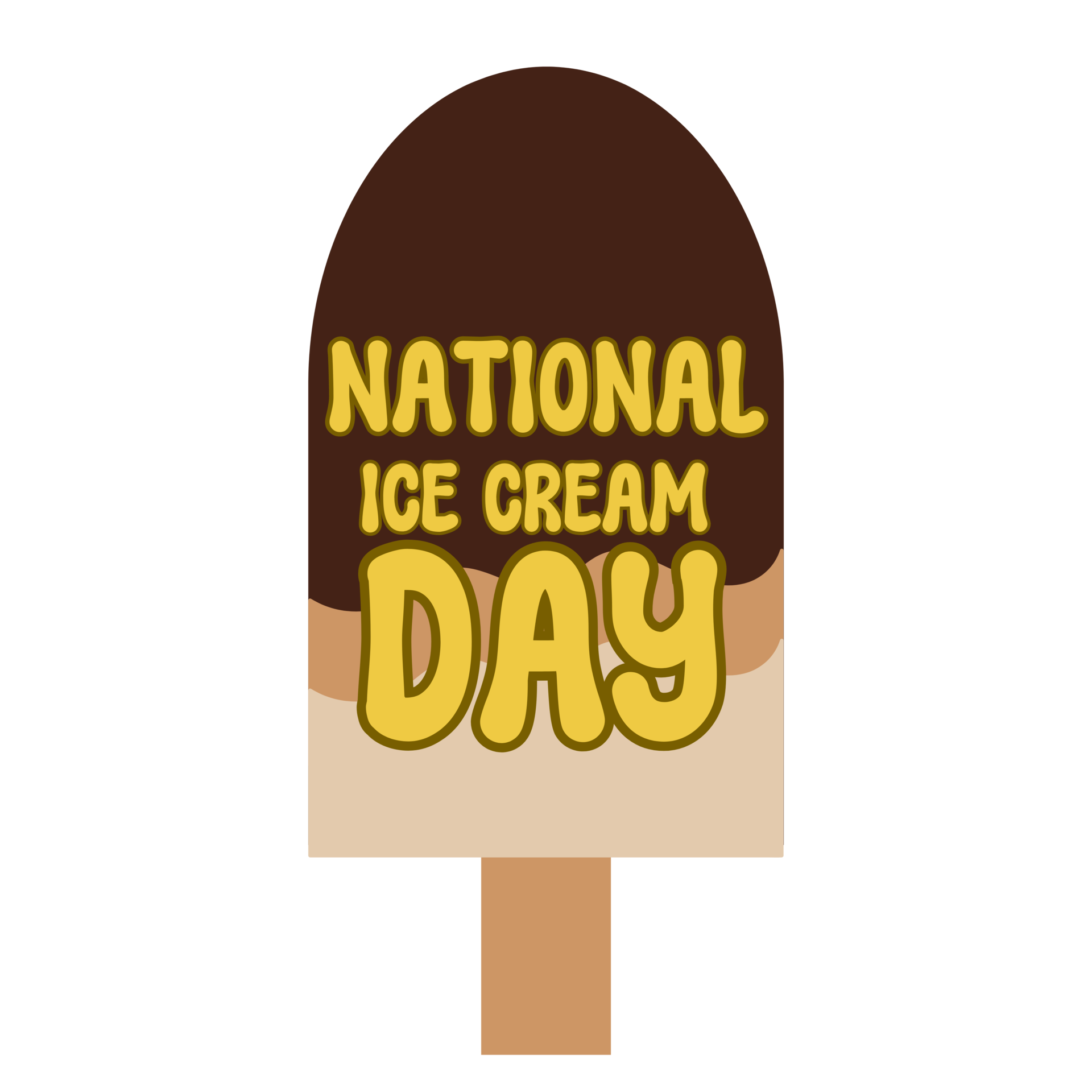 National Ice Cream Day text typography, calligraphy, lettering