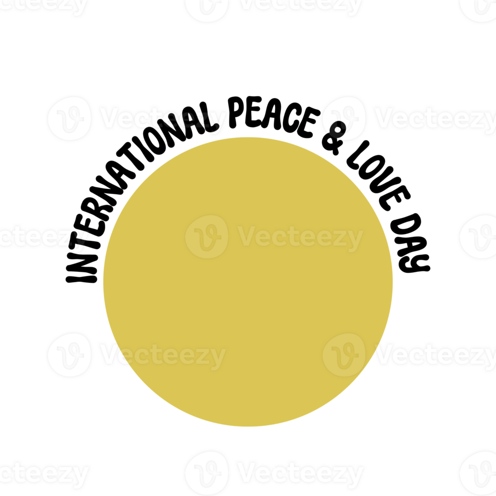 Internationale vrede en liefde dag tekst kalligrafie, typografie, Internationale vrede en liefde dag belettering inscriptie, Internationale vrede en liefde dag clip art Aan transparant achtergrond png