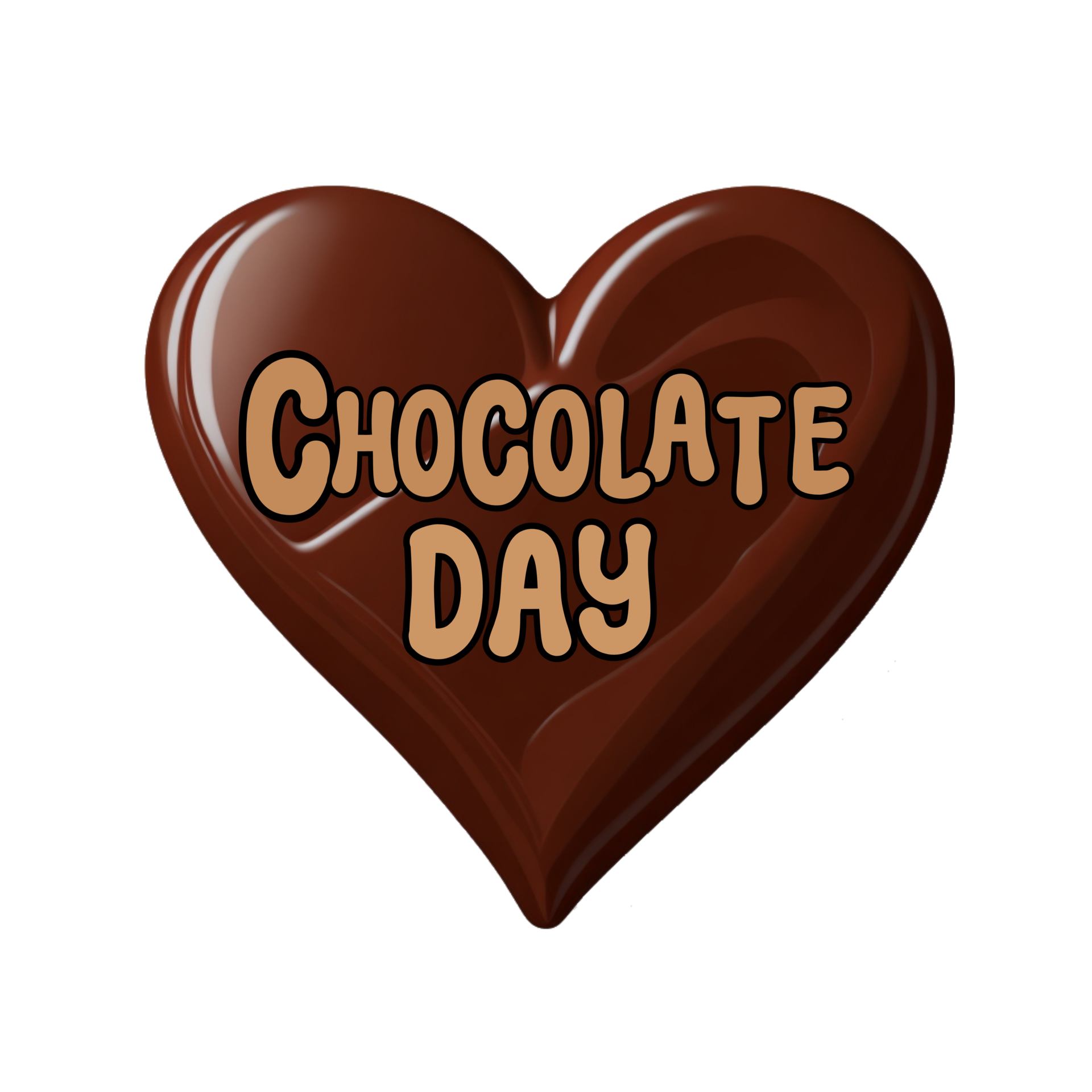 World chocolate day text typography, calligraphy, lettering inscription