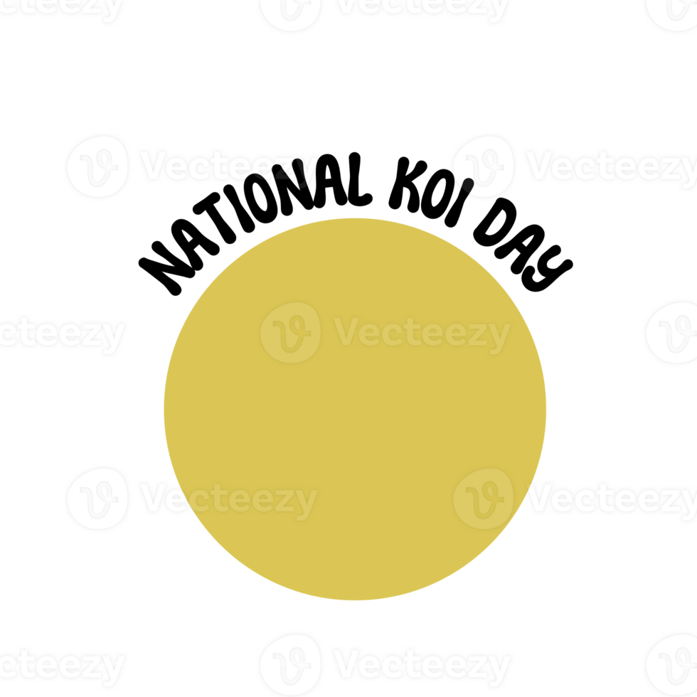 nacional koi día texto caligrafía, tipografía, nacional koi día letras inscripción, nacional koi día clipart en transparente fondo, nacional koi día png