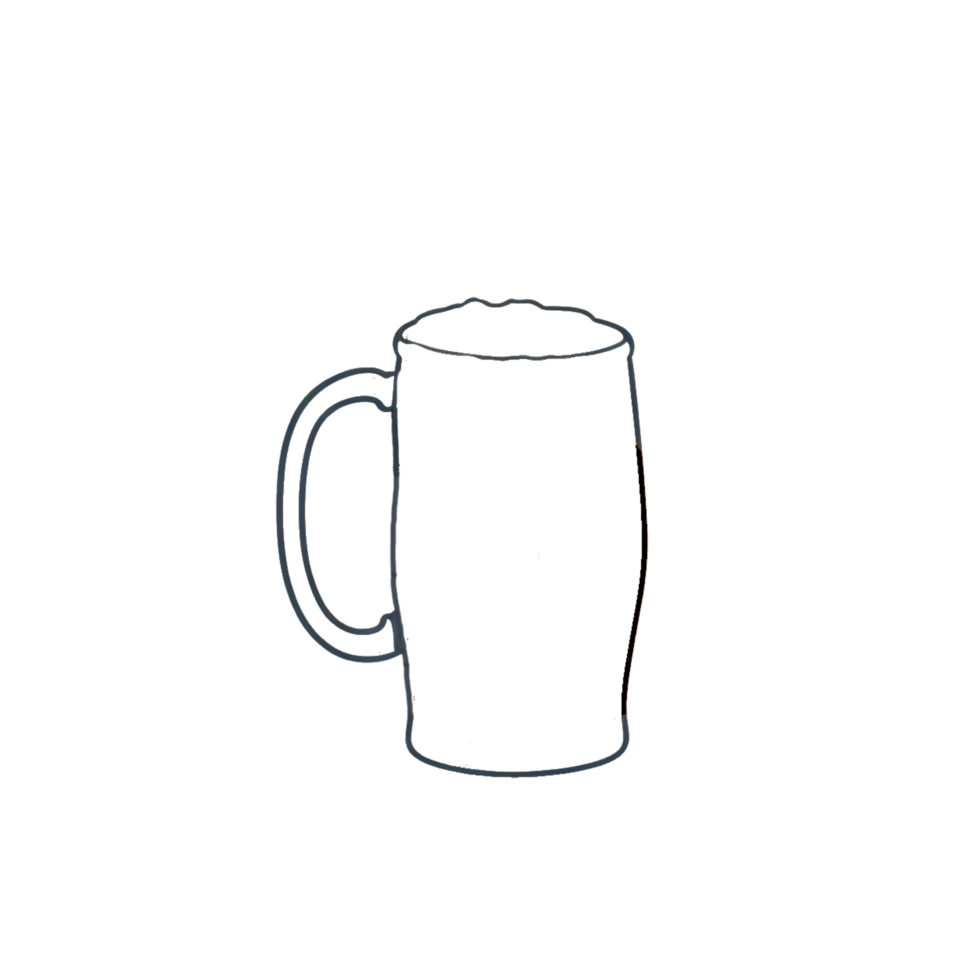 Clean and crisp beer glass line art, Beer glass outline , Beer glass line art, Beer mug outline, Isolated beer glass illustration, Beer mug line icon, Beer glass sketch, Minimalist beer glass png